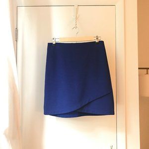 LOFT Deep Cobalt Blue Asymmetrical Skirt (Small)